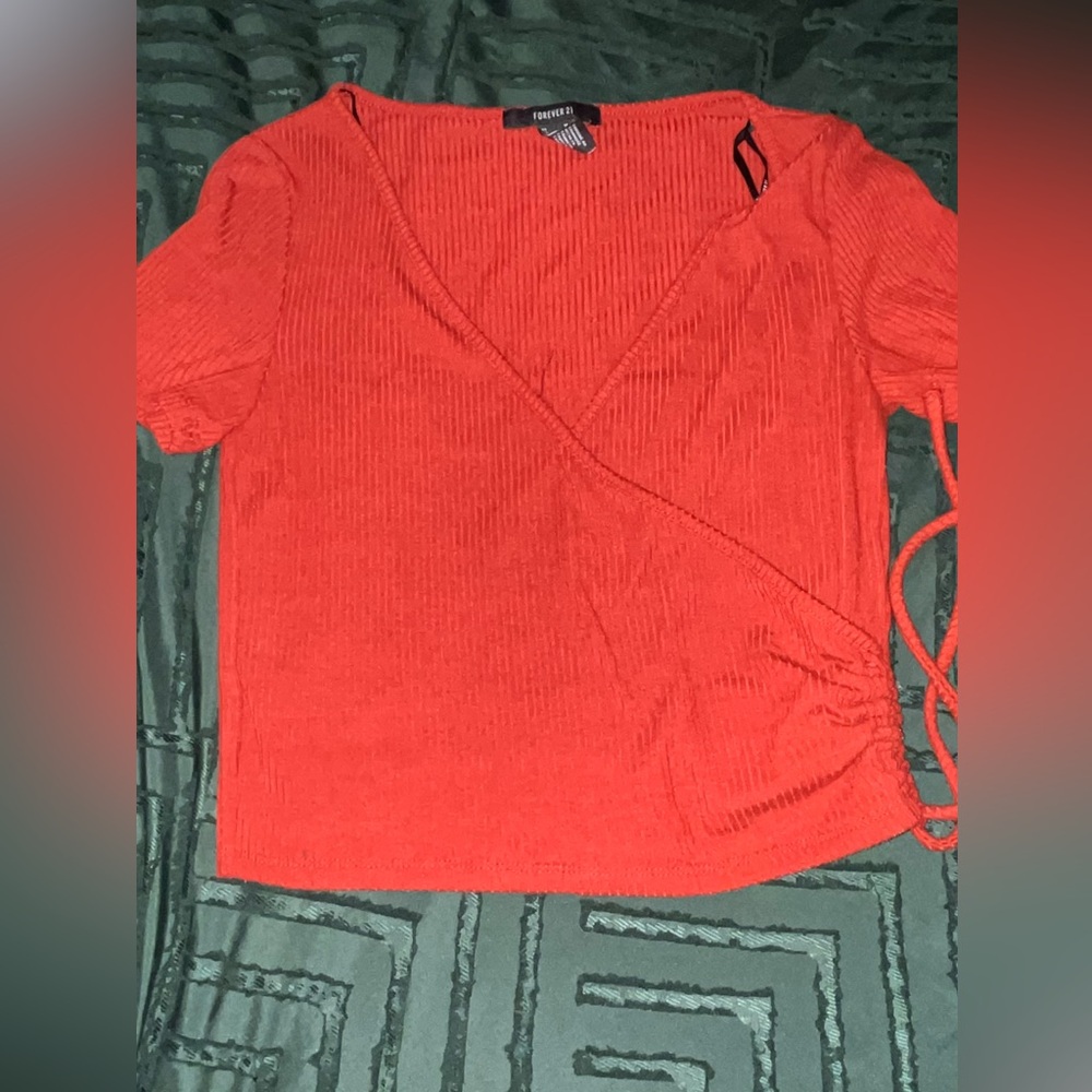 Rust orange crop top